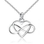 Heart & Infinity Symbol Sterling Silver Necklace