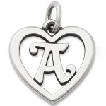 Letter A Charm Sterling Silver