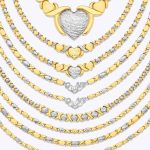 14Kt & 10Kt yellow gold solid pave chains